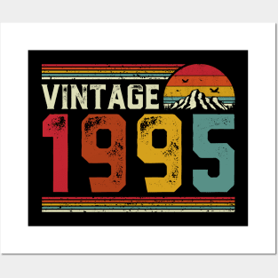 Vintage 1995 Birthday Gift Retro Style Posters and Art